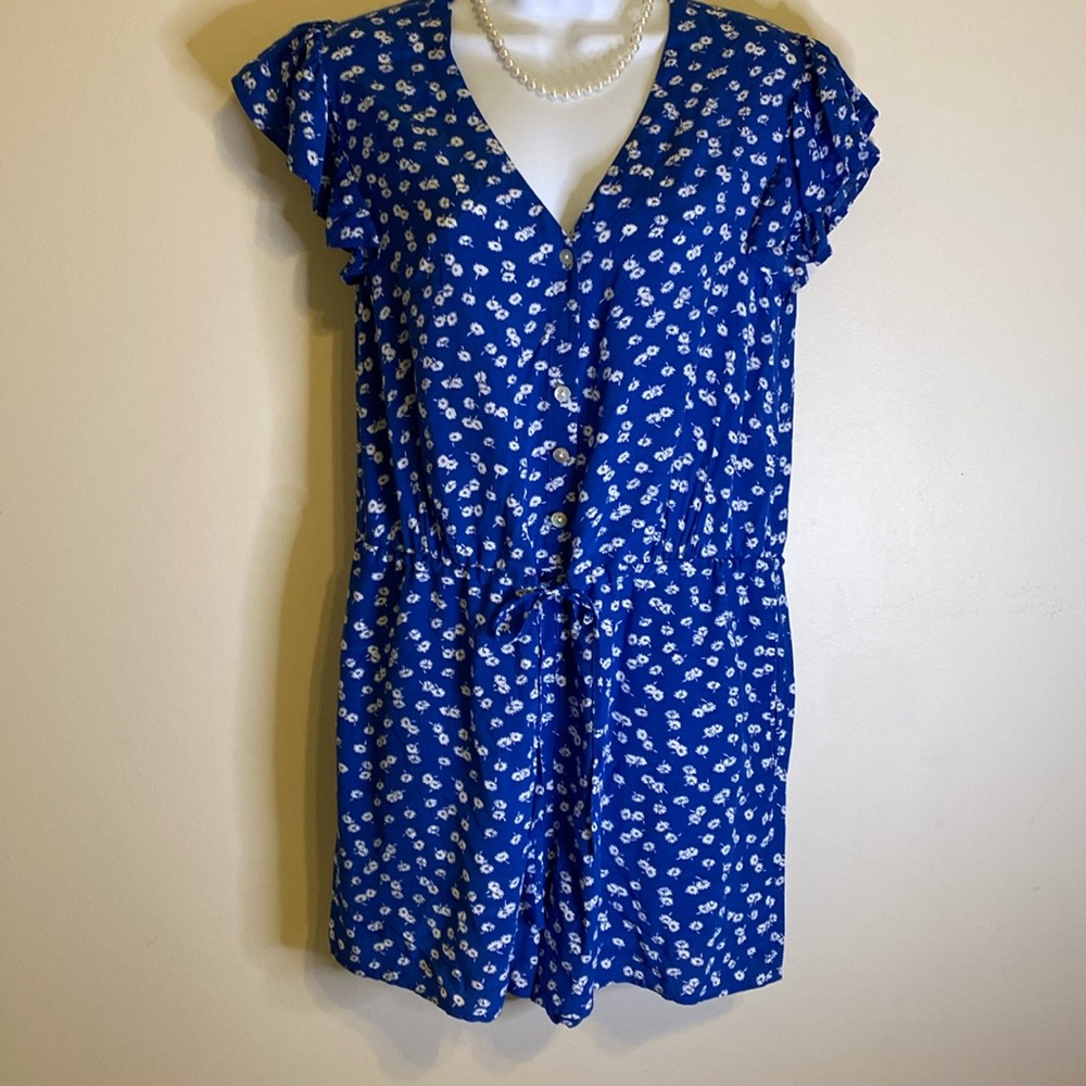 Rails Chloe Romper In Cobalt Floating Daisies Siz… - image 1